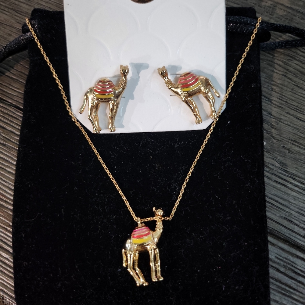 Kate Spade Camel Stud Earrings with Necklace - Picture 6 of 16